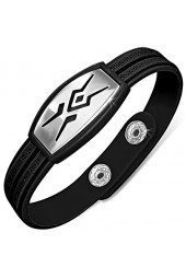 SALE - Unisex apyrankė su plieno dekoracija